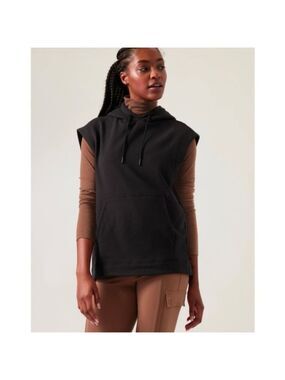 Athleta Retroplush Cocoon Hoodie Sleeveless Pullover Fleece